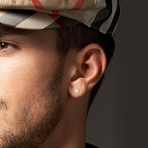 Aroncent Pendientes de Acero Inoxidable Quirúrgico para Oído Dumbbells Earrings Plugs de Moda Forma Pesas para Hombre Mujer Unisex 3-14mm 10Pares