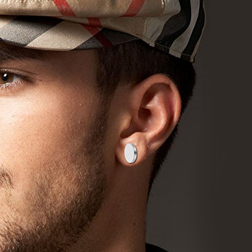 Aroncent Pendientes de Acero Inoxidable Quirúrgico para Oído Dumbbells Earrings Plugs de Moda Forma Pesas para Hombre Mujer Unisex 3-14mm 10Pares