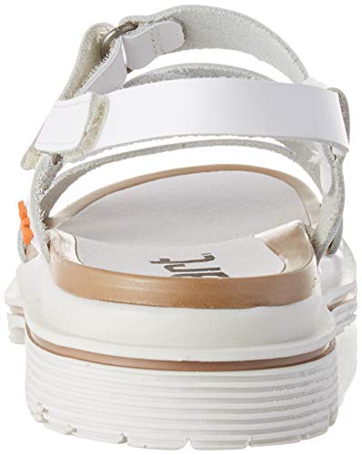 Art Birmingham, Sandalia con Pulsera para Mujer, Blanco (White White), 38 EU