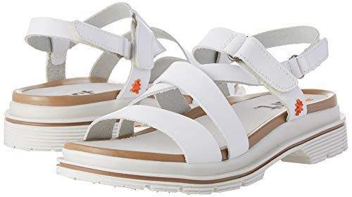 Art Birmingham, Sandalia con Pulsera para Mujer, Blanco (White White), 38 EU