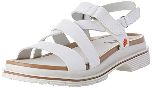 Art Birmingham, Sandalia con Pulsera para Mujer, Blanco (White White), 38 EU