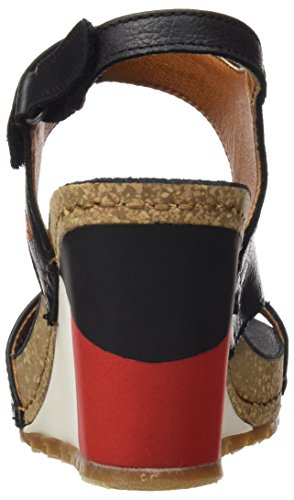 Art Güell, Sandalias con punta abierta para Mujer, Negro (Black Black), 39 EU