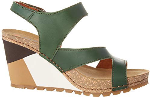 Art Güell, Sandalias con Punta Abierta para Mujer, Verde (Forest Forest), 36 EU