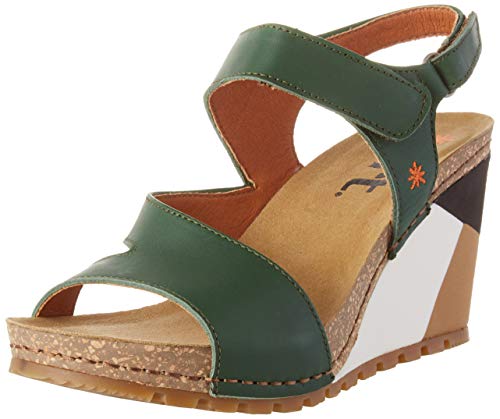 Art Güell, Sandalias con Punta Abierta para Mujer, Verde (Forest Forest), 36 EU