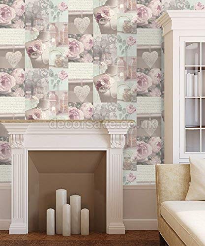 Arthouse, Charlotte Papel Pintado, Color Rosa