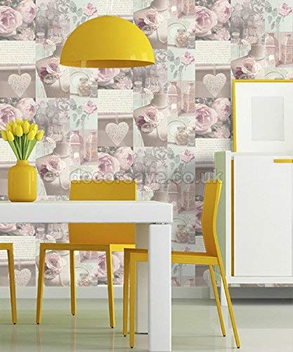 Arthouse, Charlotte Papel Pintado, Color Rosa