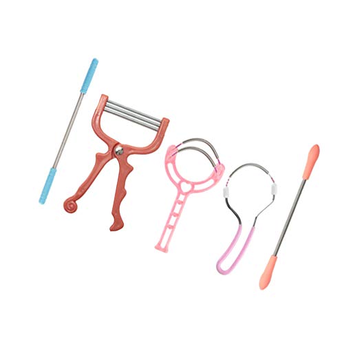 Artibetter 5pcs la depilación primavera roscado cara depiladora eliminación del vello facial removedor palo para el labio superior mejillas mentón patillas