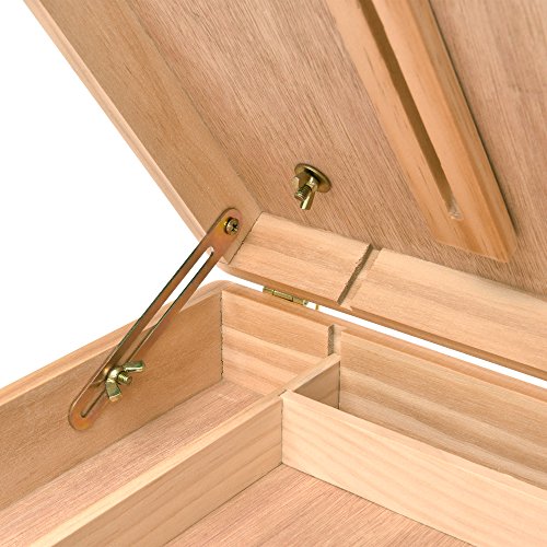 Artina Florenz set de pintura de 28 piezas caballete maletín de mesa para profis y aficionados 18 colores acrílicos, lienzo, 6 pinceles y paleta