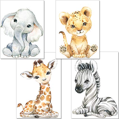 Nordic Ideas Juego de 3 Cuadros 30x40 Infantiles Niño Animales Pósteres  Elefante Láminas Impresión en Lienzo Decoración Habitación Bebé pared  Regalo Sin Marco NPTWC002-M : : Bebé