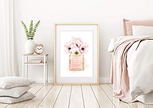 artpin® - Juego de 6 pósteres para salón – imágenes decorativas para dormitorio – elegantes cuadros de pared – A4 sin marco – Diseño Coco Rosa W2