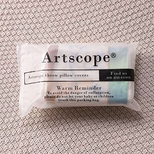 Artscope Funda de Cojín 45x45cm Set de 4,Funda de Almohada para Cojín Cuadrado Algodón Lino Decoración para Sofá Cama Hogar (Tema náutico mármol)