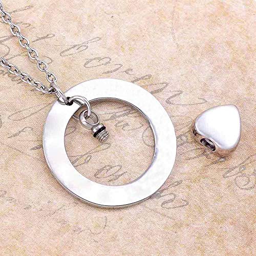 ASDWA Urna Cenizas Collar con Colgante Collar De Urna De Joyería De Cremación para Cenizas Siempre Hermana En Mi Corazón Colgante Conmemorativo De Corazón De Recuerdo De Ceniza Conmemorativo