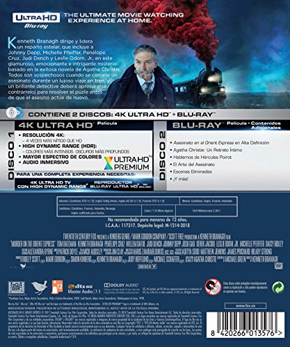 Asesinato En El Orient Express 4k Uhd [Blu-ray]