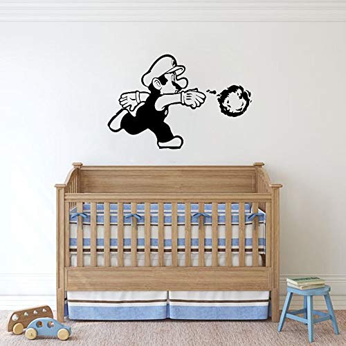 ASFGA Super Mario Pegatinas de Pared Reproductor de Dibujos Animados Puertas y Ventanas Pegatinas de Vinilo Dormitorio de los niños Sala de Juegos para niños Artista decoración del hogar Papel Tapiz