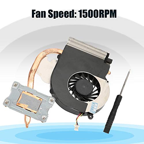 ASHATA Ventilador del Procesador Ventilador de Enfriamiento 1500RPM 3 Pines con Disipador de Calor para HP Compaq CQ43 CQ57 431 630 631