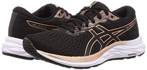 Asics Gel-Excite 7, Running Shoe Womens, Black/Rose Gold, 39 EU