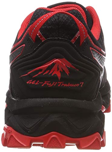 Asics Gel-Fujitrabuco 7, Zapatillas de Running para Hombre, Negro (Black/Classic Red 001), 46 EU