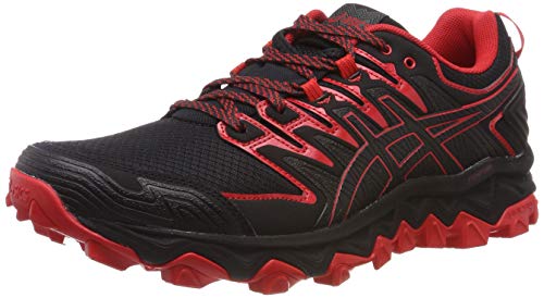 Asics Gel-Fujitrabuco 7, Zapatillas de Running para Hombre, Negro (Black/Classic Red 001), 46 EU
