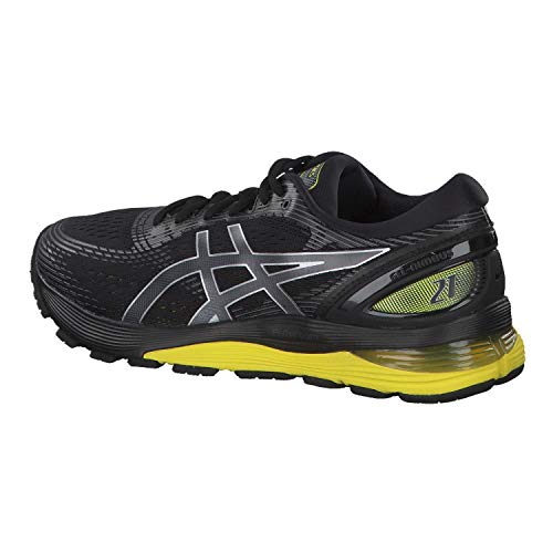 Asics Gel-Nimbus 21, Zapatillas de Running para Hombre, Negro (Black/Lemon Spark 003), 42.5 EU