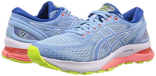 Asics Gel-Nimbus 21, Zapatillas de Running para Mujer, Azul (Heritage Blue/Lake Drive 402), 39 EU