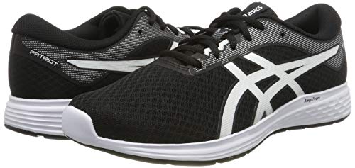 Asics Patriot 11, Zapatillas de Running para Hombre, Negro (Black/White 001), 44.5 EU