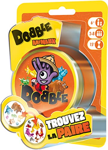 Asmodée-Dobble Animaux Blister, Color jeu d'ambiance DOAN02FR