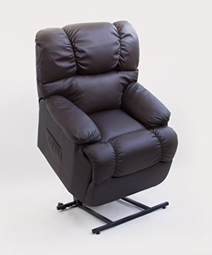 Astan Hogar Sillón Relax con Función Auto-Ayuda, Piel, Chocolate, Talla Única