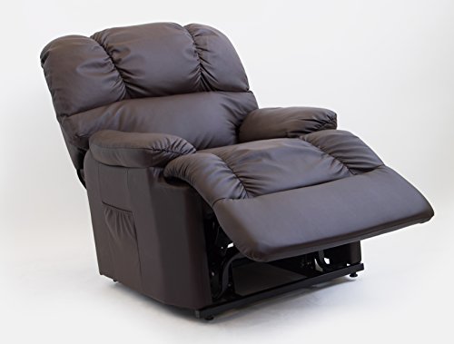 Astan Hogar Sillón Relax con Función Auto-Ayuda, Piel, Chocolate, Talla Única