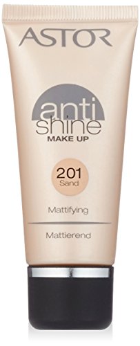 Astor - Anti shine make up, maquillaje anti brillos, color arena 201 (30 ml)