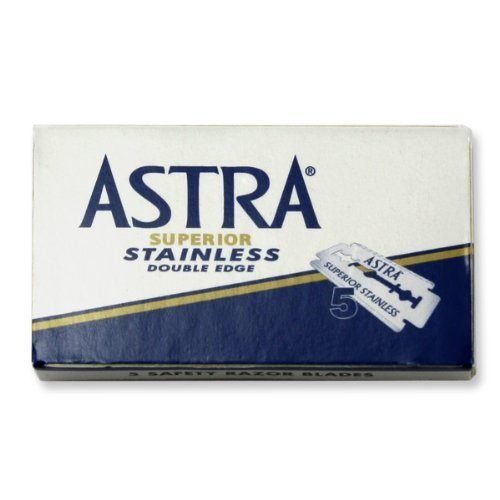 Astra ASTRABL - Juego de 100 cuchillas de doble hoja para maquinilla tradicional, inoxidables