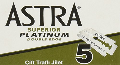 Astra Platinum Hojas de afeitar de doble filo (inoxidable), 20 cajas de 5 hojas