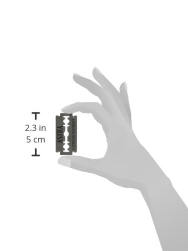 Astra Platinum Hojas de afeitar de doble filo (inoxidable), 20 cajas de 5 hojas