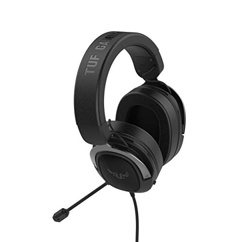 ASUS TUF Gaming H3 - Auriculares compatible con PC, PS4, Xbox One, Nintendo Switch y telefonos móviles, con sonido envolvente 7.1, graves potentes, diseño ligero, gris