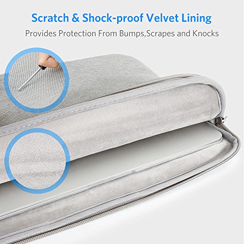 AtailorBird Funda Ordenador Portatil 15,6 Pulgadas,Bolsa pc Portátil Impermeable Anti-rasguños Antigolpes,Funda 15,6 Acolchada per Laptop/Notebook/MacBook/Chromebook - Gris