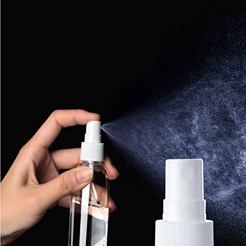 Atomizadores Botella de Spray de Viaje 20pcs (30ML) Pulverizador Vaporizador Pulverizacion Plástico Perfume Transparente Reutilizable Botella de Spray de Perfume+ 24 piezas de Papel para etiquetas