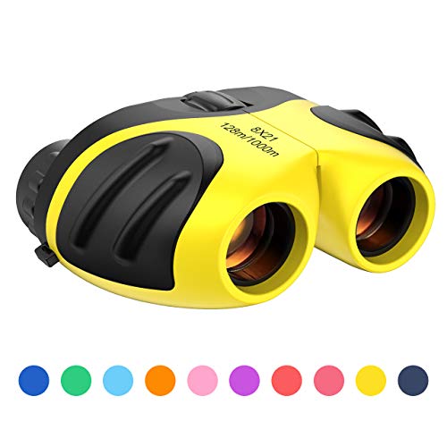 ATOPDREAM Prismaticos Niños, Juguetes Niños 4-13 Años Juguetes Exterior para Niños Juguetes para Niños de 4-13 Años Regalos Niños 4 5 6 7 8 9 10 11 12 Años (Amarillo)