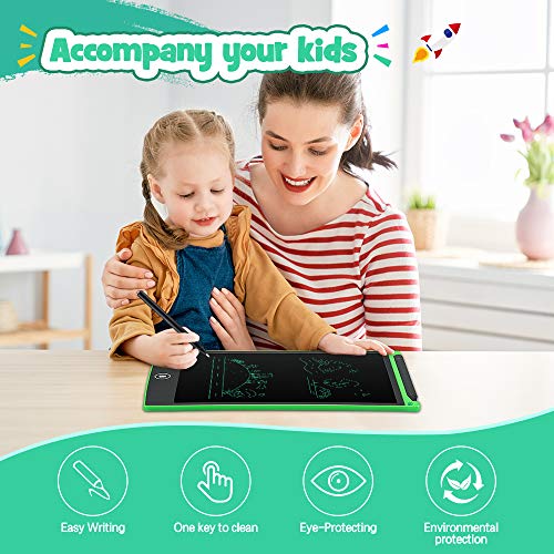 ATOPDREAM Regalos para Niños de 3-12 Años,Tableta de Escritura Juguetes Niños 3 4 5 6 7 8 Años Pizarra LCD Regalos Niños 3-12 Años Tablets para Niños (Verde)