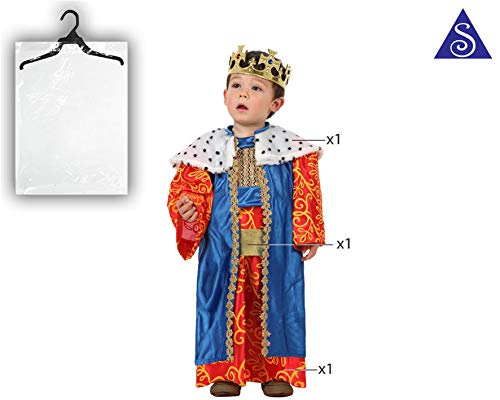 Atosa-32130 Atosa-32130-Disfraz Rey Mago niño bebé-talla color SURTIDO-Navidad, multicolor, 12 a 24 meses (32130)