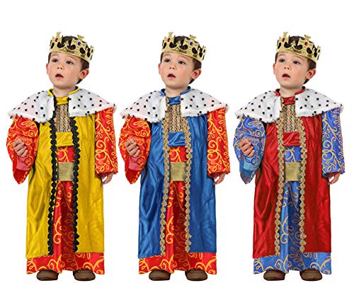 Atosa-32130 Atosa-32130-Disfraz Rey Mago niño bebé-talla color SURTIDO-Navidad, multicolor, 12 a 24 meses (32130)