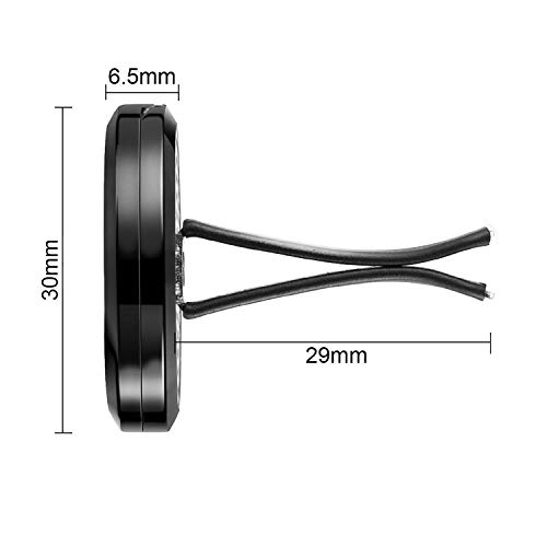 AUCOOMA 2 UNIDS Coche Aromaterapia Aceites Esenciales Difusor Ambientador 30mm Acero Inoxidable Negro Locket Vent Clip + 32 unids Almohadillas de Recarga(No Incluye aceites Esenciales)