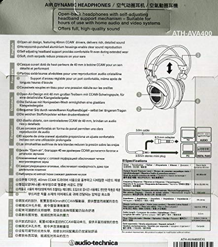 Audio-Technica SonicPro Home Studio - Auriculares Abiertos sobre Oreja, Color Negro