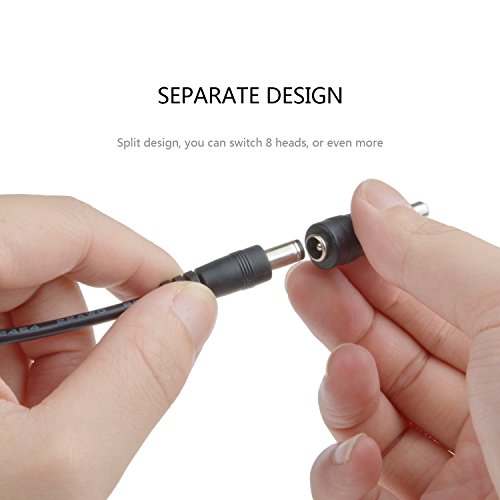 Aukru 5v 2a EU Fuente de alimentación Universal con 9 Conexiones de Enchufe para Varios Dispositivos para Electrodomésticos/Enrutadores/Altavoces/LCD/Camaras de CCTV/TV Box