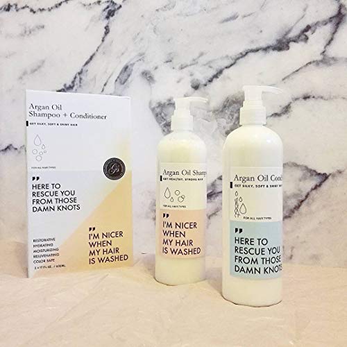 Aumenta el Crecimiento del Cabello Set de Champú Argán y Acondicionador, Aceite de argán. Estimula Cabello, Ayuda a la pérdida de cabello, Crecimiento, Tratamiento para hombres y mujeres