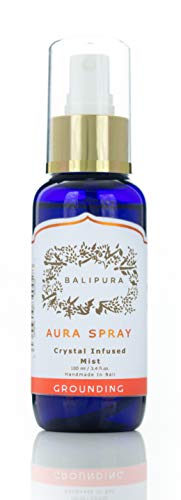 Aura Spray para Equilibrio - Grounding. Hecho en Bali con Aceites Esenciales y Cristales Curativos. 100ml