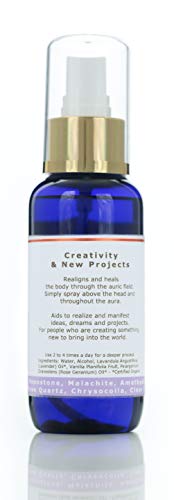 Aura Spray para Manifestación de Nuevos Proyectos. Hecho en Bali con Aceites Esenciales y Cristales Curativos. 100ml