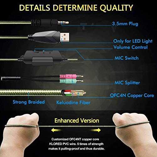 Auriculares Gaming para PS4 Xbox One Nintendo Switch, Beexcellent GM-100 Cascos Gaming con Sonido Envolvente y Reducción de Ruido. La Disfruta de Lujo del Sonido Nítido