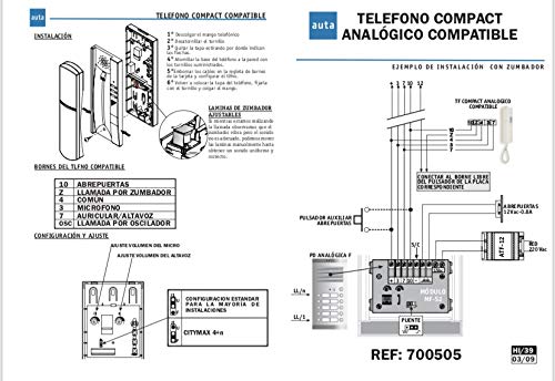 Auta M146354 - Interfono compact compatible analógico 700505