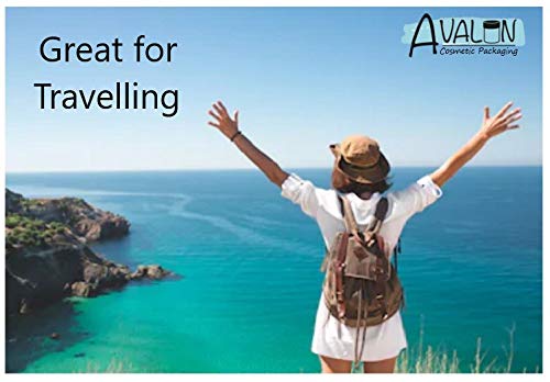 Avalon - Botellas vacías de cristal azul con atomizador GL18 pulverizadores de niebla fina (fabricado en la UE) de 50 ml, botella vacía de vidrio atomizador de viaje rellenable