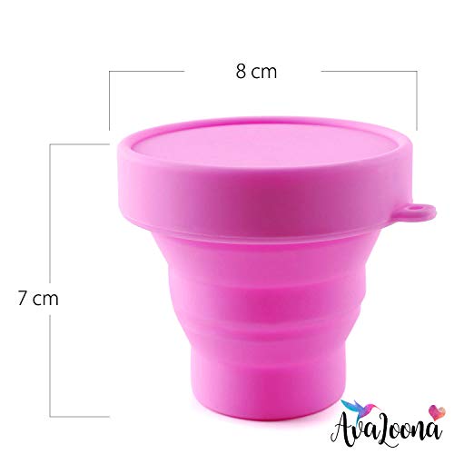 AvaLoona Esterilizador Plegable con Tapa para Copa Menstrual Fabricado en Silicona