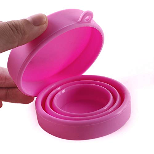 AvaLoona Esterilizador Plegable con Tapa para Copa Menstrual Fabricado en Silicona